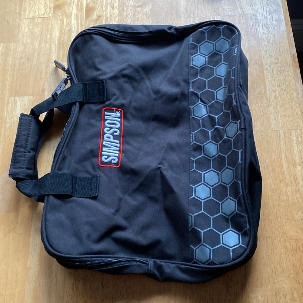 Helmet bag Simpson Racing Helmet brand 16x12x3,5” in great condition